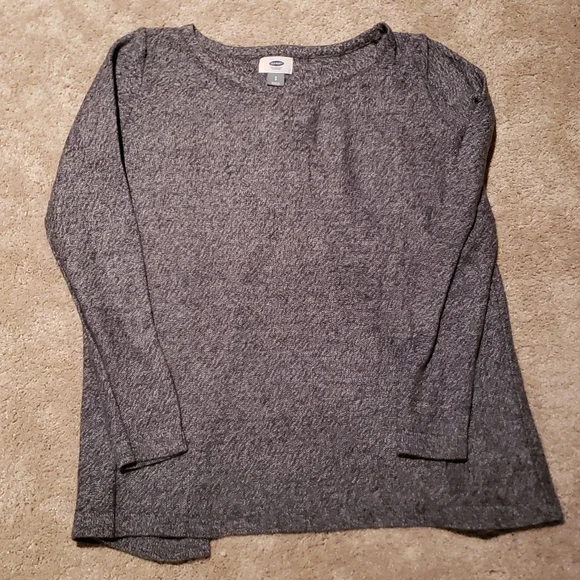 Grey open back crew neck  sweater super soft Old Navy brand - Picture 2 of 5